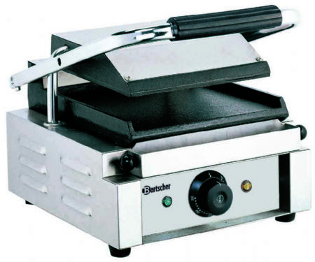 Grill contact panini simple plaques lisses - 290x395x210 mm