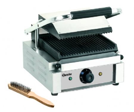 Grill contact panini 1 zone rainure - 290x395x210 mm