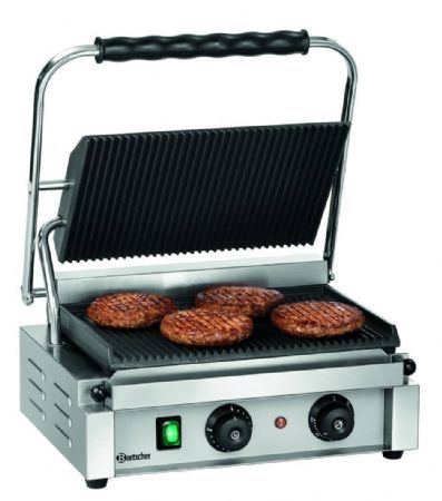 Grill contact panini simple plaques rainures - 410x400x200 mm