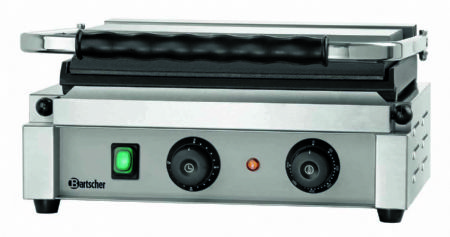 Grill contact panini simple plaques lisses avec minuteur - 410x400x200 mm