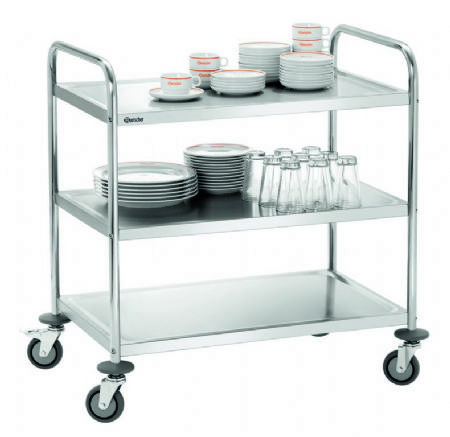 Chariot de service en acier 3 tages - 920x600x945 mm