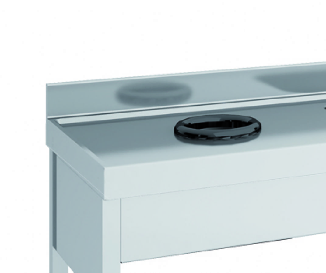 Option vide-dchets pour table de lavage