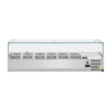 Saladette rfrigre pour comptoir  pizza 6x GN 1/4 - 1400x330 mm