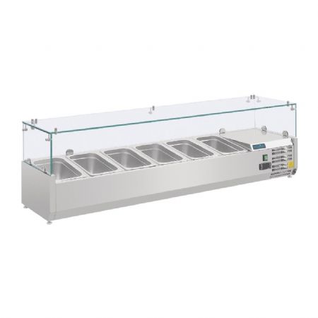 Saladette rfrigre pour comptoir  pizza 6x GN 1/4 - 1400x330 mm