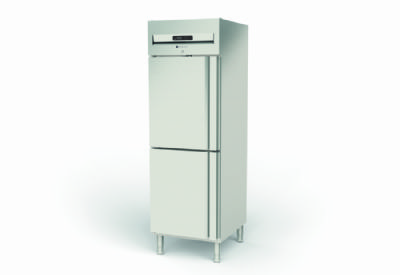 Armoire ngative inox GN2/1 avec 2 portillons pleins isolation 75 mm - 645 litres