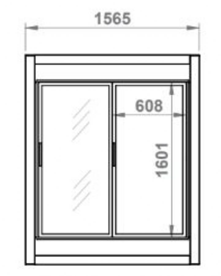 Armoire frigorifique dmontable ngative 2 portes vitres