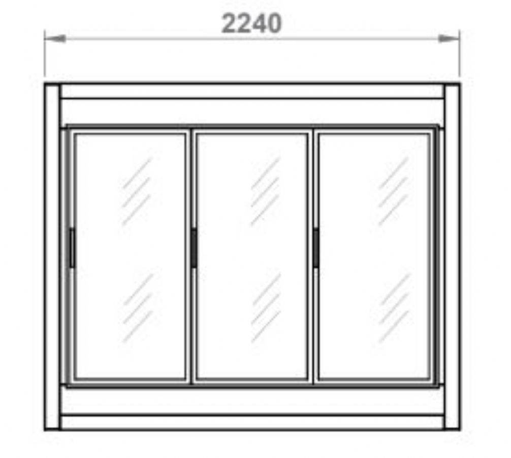 Armoire frigorifique dmontable ngative 3 portes vitres