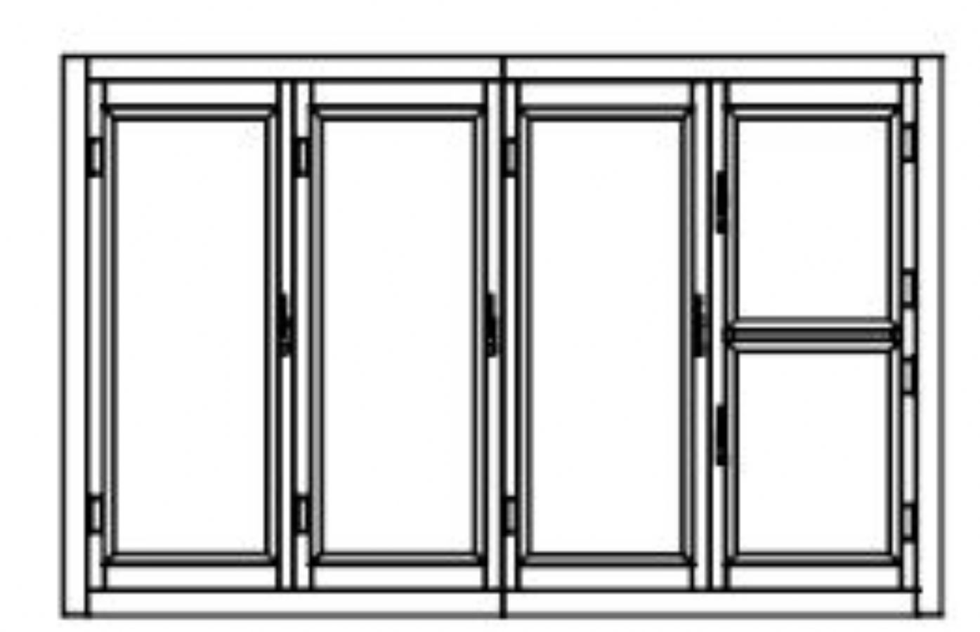 Armoire frigorifique dmontable ngative 3 portes + 2 portillons