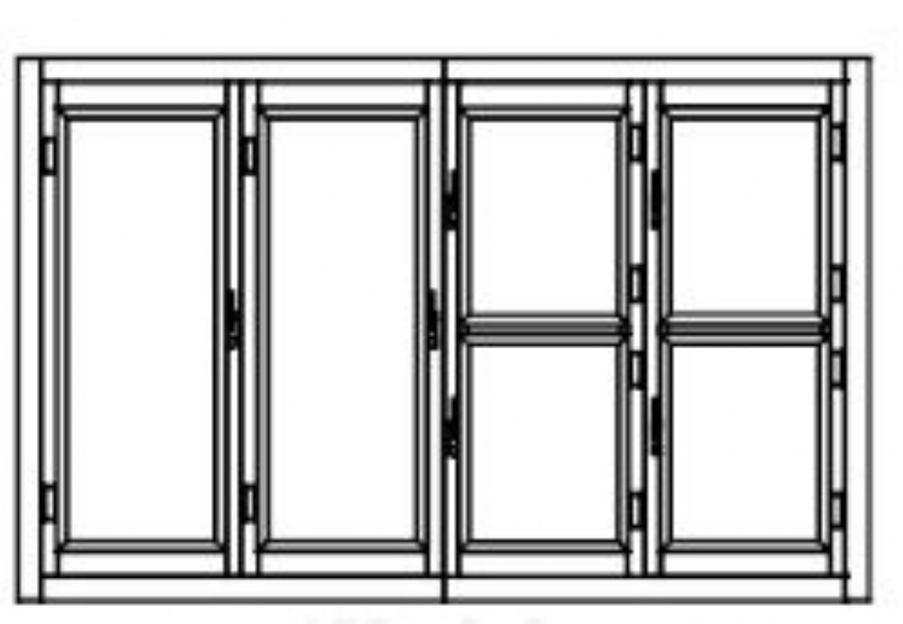 Armoire frigorifique dmontable positive 2 portes + 4 portillons