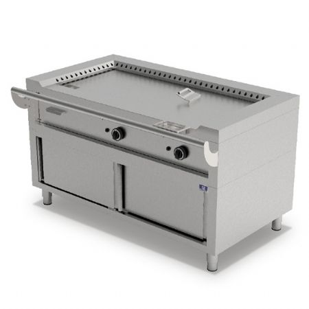 Grill japonais Teppanyaki  gaz sur soubassement ferm 2 zones