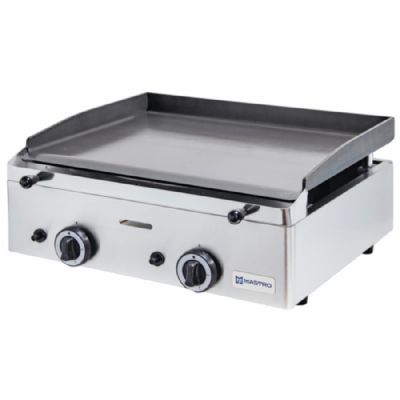 Plaque grill gaz de table surface lisse avec 2 zones 5,5 kW - 510 x 620 x 260 mm Plaque grill gaz de table surface lisse avec 2 zones 5,5 kW - 510 x 620 x 260 mm