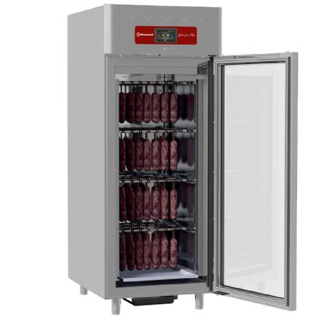 Armoire de maturation dry aging pour charcuterie 850 litres ventile, 1 porte vitre, 20x GN 2/1 790x1095x2025 mm