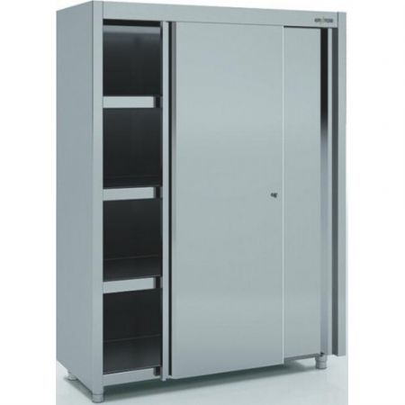 Armoire haute en inox avec portes coulissantes - 1200x600x1900 mm