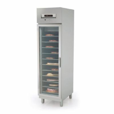 Armoire ptissire positive inox avec 1 porte vitre 600x400 - 409 litres