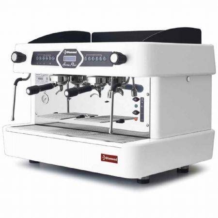 Machine  caf professionnelle 2 groupes, automatique (avec display)  BLANC