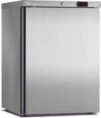 Mini armoire professionnelle positive inox avec 1 porte pleine et 2 tagres - 122 litres