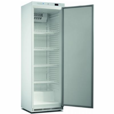 Armoire positive professionnelle blanche avec 1 porte pleine - 386 litres