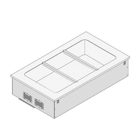 Cuve professionnelle chauffante ventile 4 GN 1/1 monophas - 1525x680x320 mm