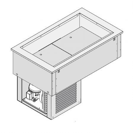 Cuve rfrigre professionnelle ventile 5x GN 1/1 temprature +2/+8C - 1875x760x680 mm