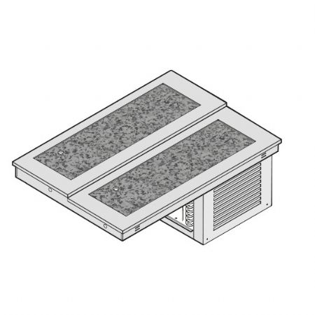 Plan professionnel rfrigr statique en granite 2 niveaux groupe rfrigre incorpore 2x GN 1/1