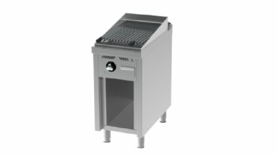 Plaque barbecue professionnelle  gaz sur placard ouvert 8,7 kW - 400x750x945 mm