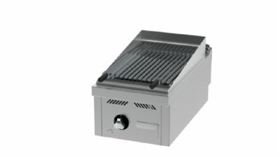 Plaque barbecue de table professionnelle  gaz 8,7 kW - 400x750x410 mm