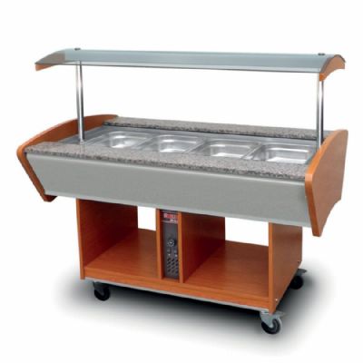 Buffet chaud central - 4 bacs GN1/1 - BBM4GN