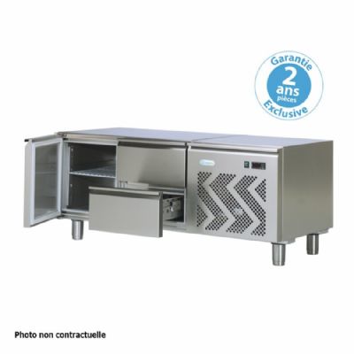 Soubassement rfrigr 1 porte + 4 tiroirs - 195 litres - Gamme 700 - BC1750