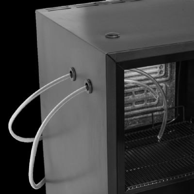 Rfrigrateur de lait pour machine  caf noir avec une porte vitre battante 60 L - 432 x 496 x 668 mm