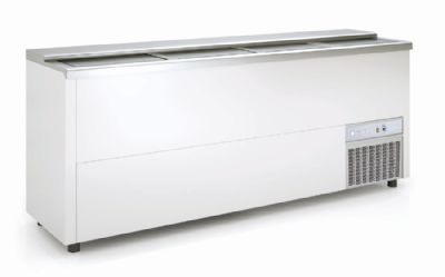 Refroidisseur  bouteilles et cannettes blanc avec 4 portes coulissantes - 580 litres