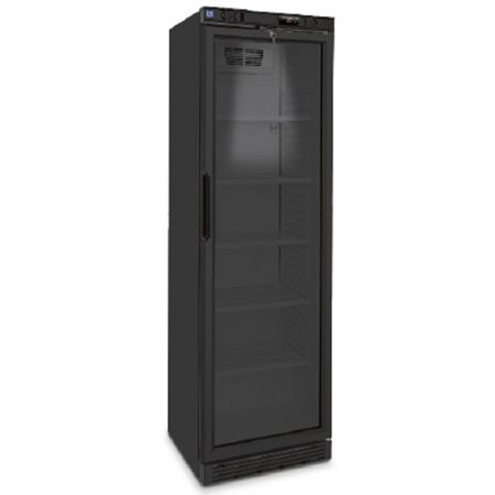 Armoire rfrigre vitre 373 litres avec porte en verre et 5 tagres +1/+10C - Couleur noire