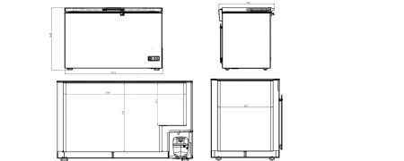 conglateur bahut professionnel capacit 395 litres avec couvercle -24C