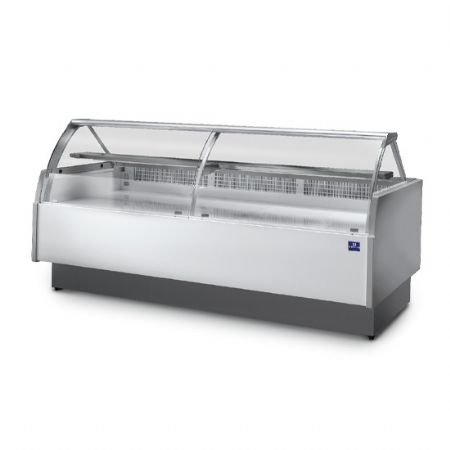 Vitrine chauffante bain-marie 1040 mm avec vitre courbe +65C