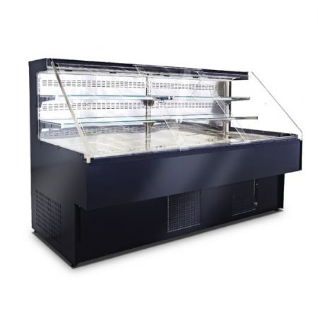 Vitrine murale rfrigre ouverte avec 2 tagres +2/+ 4C longueur 1250 mm - couleur noir