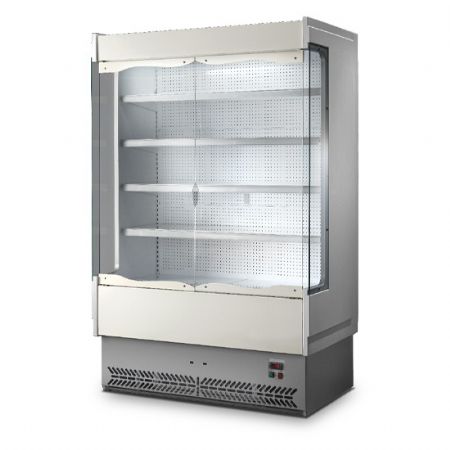 Vitrine rfrigre murale longueur 1330 mm avec 4 tagres et portes battantes 0/+2C - viande pr-emballe