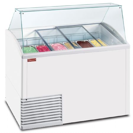 Comptoir prsentoir pour crme glace, 10 bacs 1341x725x1235 mm