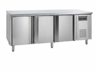 Table rfrigre comptoir de boulangerie avec 3 portes pleines - 2020x800x880 mm