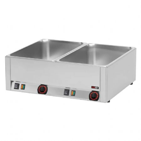 Bain marie pour cuisine professionnelle lectrique 2x GN 1/1 - 150 mm  poser