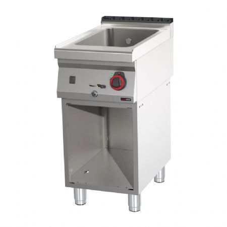 Bain marie pour cuisines professionnelles lectrique GN 1/1 200 mm sur armoire ouverte