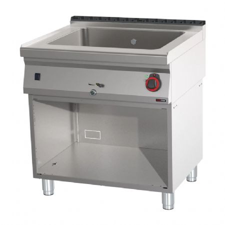 Bain marie pour cuisines professionnelles lectrique GN 2/1 200 mm sur armoire ouverte