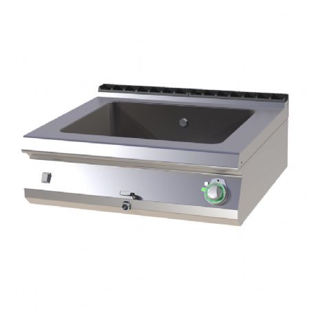 Bain marie pro lectrique  poser GN2/1 avec vidange sur panneau avant