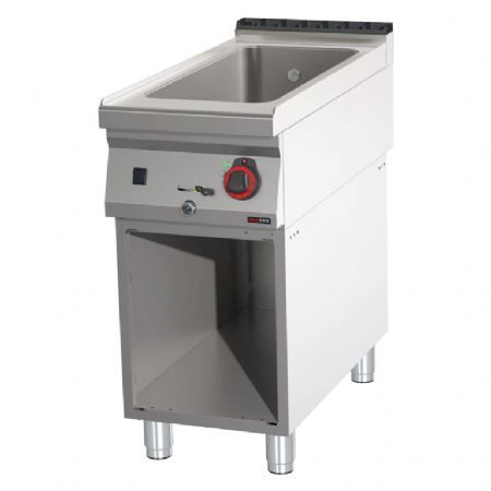 Bain marie pour cuisine professionnelle lectrique GN 1/1 200 mm sur armoire ouverte