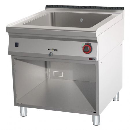 Bain marie pour cuisine professionnelle lectrique GN 2/1 200 mm sur armoire ouverte