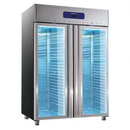 Conglateur inox pro tropicalis 1400L portes vitres - 1400x2050x810 mm