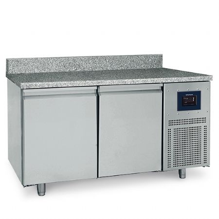 Meuble rfrigr ptisserie 2 portes 600x400 mm plan en granite avec dosseret -2/+8C - WiFi