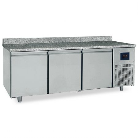 Meuble rfrigr ptisserie 3 portes 600x400 mm plan en granite avec dosseret -2/+8C - WiFi