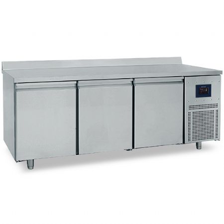 Meuble rfrigr ptisserie 3 portes 600x400 mm plan en inox avec dosseret -2/+8C - WiFi