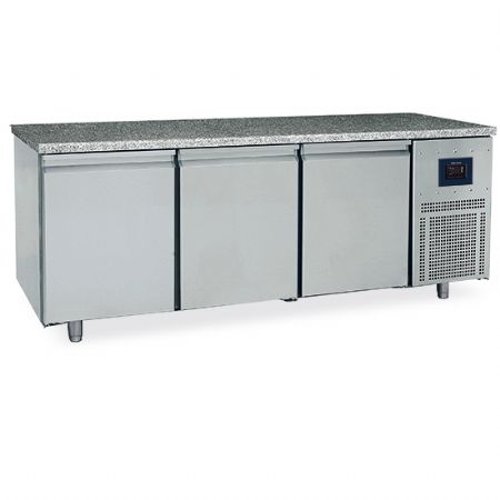 Meuble rfrigr ptisserie 3 portes 600x400 mm plan en granite -2/+8C - WiFi