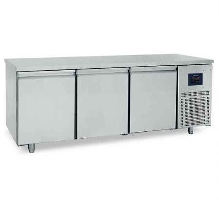 Meuble rfrigr ptisserie 3 portes 600x400 mm plan en inox -2/+8C - WiFi