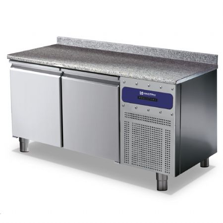 Meuble rfrigr ptisserie 2 portes 600x400 mm plan en granite avec dosseret -2/+8C